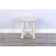 Pemberly Row Modern / Contemporary White Finish Sand End Table