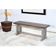 Pemberly Row Modern / Contemporary Wood Dining Bench in Gray