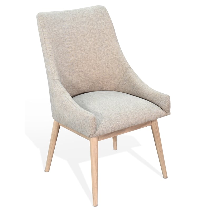 Pemberly Row Contemporary Highback Cushioned Grey Dining Chair (Set of 2)