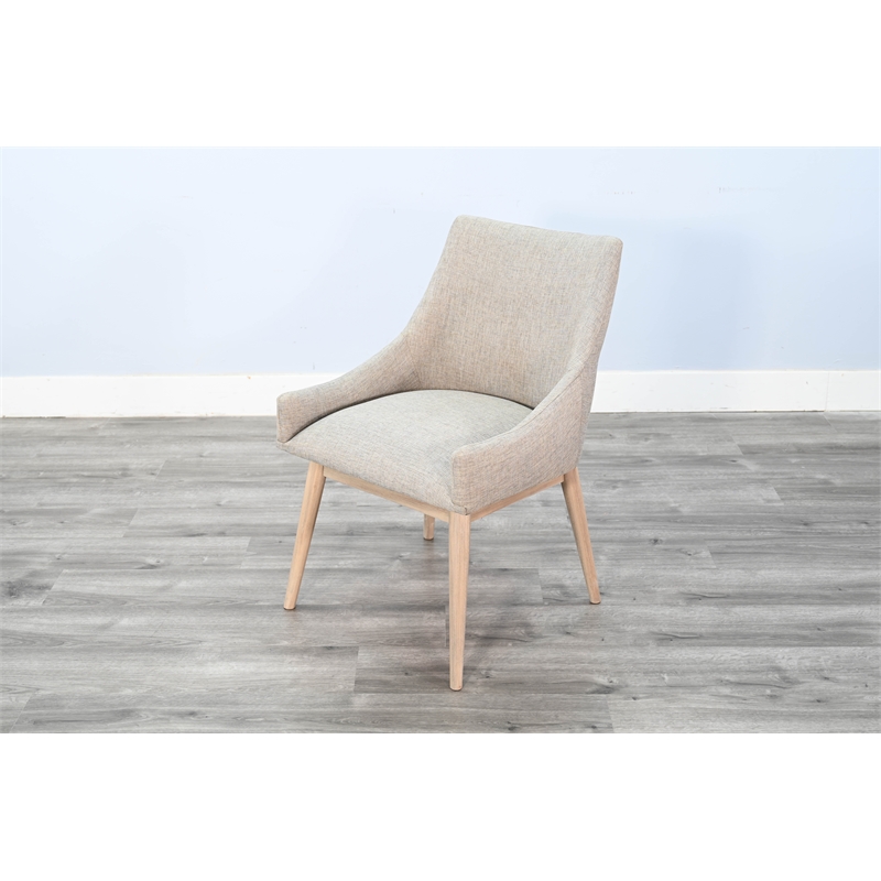 Pemberly Row Contemporary Lowback Cushioned Grey Dining Chair (Set of 2)