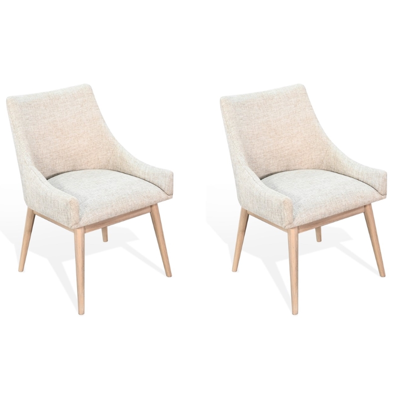 Pemberly Row Contemporary Lowback Cushioned Grey Dining Chair (Set of 2)