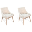 Pemberly Row Contemporary Lowback Cushioned Grey Dining Chair (Set of 2)