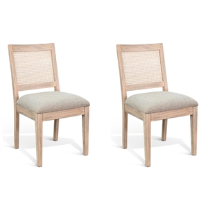 Pemberly Row Modern / Contemporary Cane Back Wood Dining Chair (Set of 2)