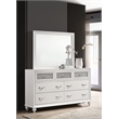 Pemberly Row Modern 7-drawer Wood Dresser with Mirror White Finish