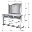Pemberly Row Modern 7-drawer Wood Dresser with Mirror White Finish