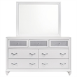 Pemberly Row Modern 7-drawer Wood Dresser with Mirror White Finish
