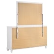 Pemberly Row Modern 7-drawer Wood Dresser with Mirror White Finish
