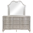 Pemberly Row Modern 9-drawer Wood Dresser with Mirror Silver Oak
