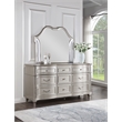 Pemberly Row Modern 9-drawer Wood Dresser with Mirror Silver Oak