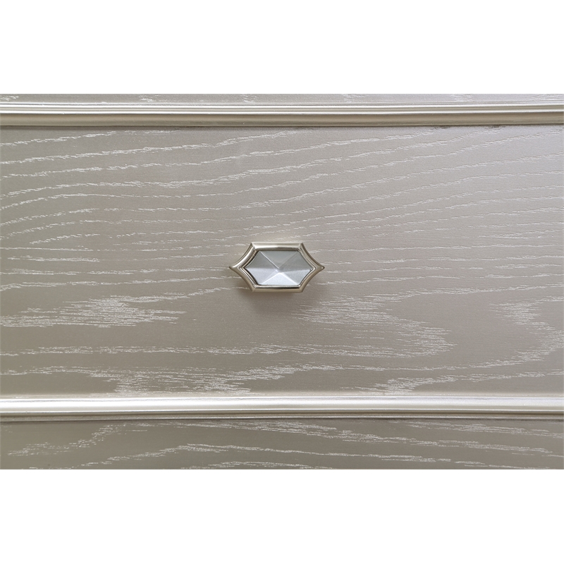Pemberly Row Modern 9-drawer Wood Dresser with Mirror Silver Oak