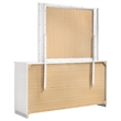 Pemberly Row Modern 6-drawer Wood Dresser with Mirror Glossy White