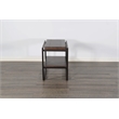 Pemberly Row French Metal Sled Base Chair Side Table in Brown