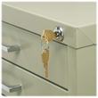 Pemberly Row Contemporary Lock Kit for 5-Drawer Steel Flat File