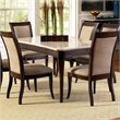 Pemberly Row Modern / Contemporary Marble Top Dining Table in Cherry