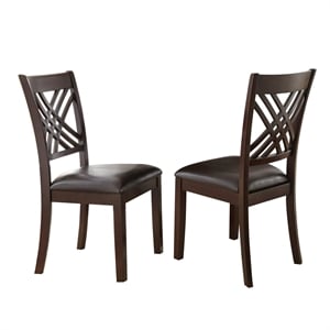 Pemberly Row Contemporary Dining Chair in Espresso Cherry Finish