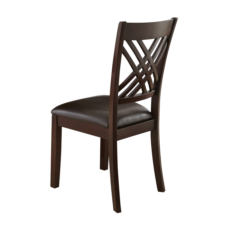 Pemberly Row Contemporary Dining Chair in Espresso Cherry Finish