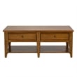 Pemberly Row Modern / Contemporary Cocktail Table with Veneered Shelves