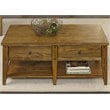 Pemberly Row Modern / Contemporary Cocktail Table with Veneered Shelves