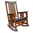 Pemberly Row Modern / Contemporary Mission Rocker in Chestnut