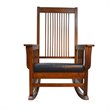 Pemberly Row Modern / Contemporary Mission Rocker in Chestnut