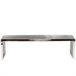Pemberly Row Modern Style Stainless Steel Benches in Silver (Set of 3)