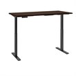 Pemberly Row 60W x 30D Adjustable Desk in Mocha Cherry - Engineered Wood