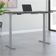 Pemberly Row 60W x 30D Adjustable Desk in Storm Gray - Engineered Wood