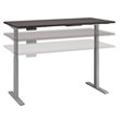 Pemberly Row 72W x 30D Adjustable Desk in Storm Gray - Engineered Wood
