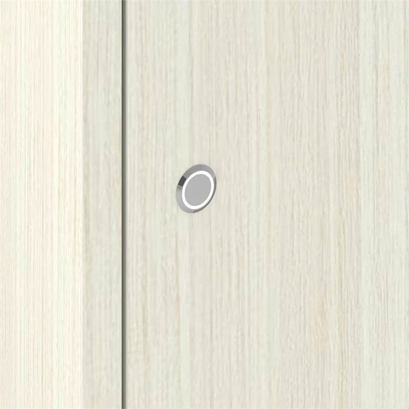 Pemberly Row Modern 2 Drawer Storage Cabinet in White Chocolate