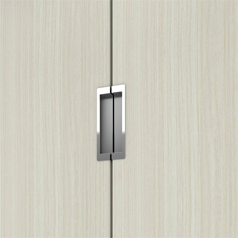 Pemberly Row Modern 2 Drawer Storage Cabinet in White Chocolate