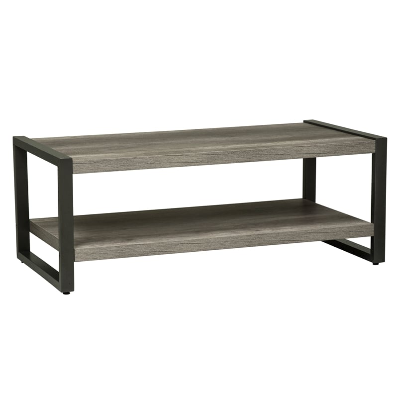 Pemberly Row Modern / Contemporary Medium Gray Finish Bench 3 Pack