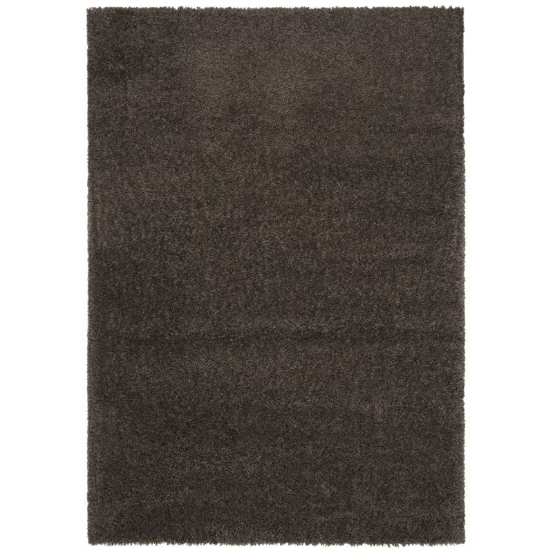 Pemberly Row Modern / Contemporary 9' x 12' Shag Rug in Brown