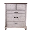 Pemberly Row Modern / Contemporary Rustic Ivory Five Drawer Chest