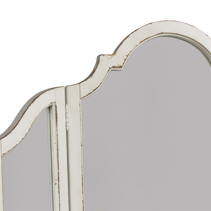 Pemberly Row Modern / Contemporary Engineered Wood White Vanity Mirror