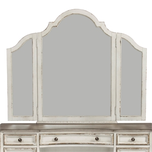 Pemberly Row Modern / Contemporary Engineered Wood White Vanity Mirror