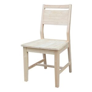 Pemberly Row Modern / Contemporary Set of Two Wood Panel Chairs