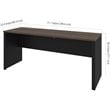 Pemberly Row Contemporary Credenza Desk in Antigua and Black