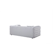 Pemberly Row Contemporary Faux Leather Tufted Loveseat in White