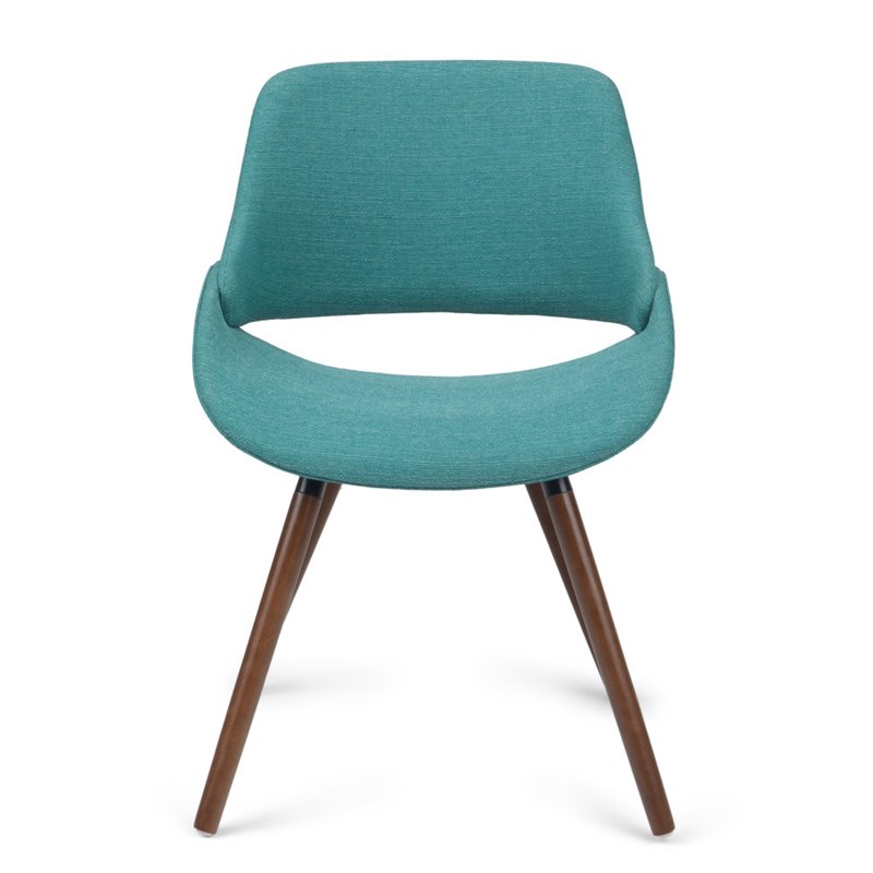Pemberly Row Modern Solid Wood Dining Chair in Turquoise Blue