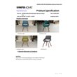 Pemberly Row Modern Solid Wood Dining Chair in Turquoise Blue