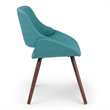 Pemberly Row Modern Solid Wood Dining Chair in Turquoise Blue