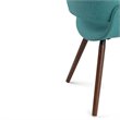 Pemberly Row Modern Solid Wood Dining Chair in Turquoise Blue