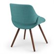 Pemberly Row Modern Solid Wood Dining Chair in Turquoise Blue