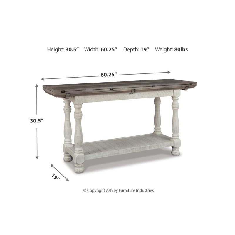 Pemberly Row Modern Flip Top Console Table in Gray and White