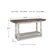 Pemberly Row Modern Flip Top Console Table in Gray and White