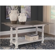 Pemberly Row Modern Flip Top Console Table in Gray and White