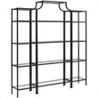 Pemberly Row 3Pc Metal Etagere Bookcase Set in Oil Rubbed Bronze