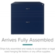Pemberly Row Lateral Metal Filing Cabinet 30 in. Wide 2 Drawer Navy