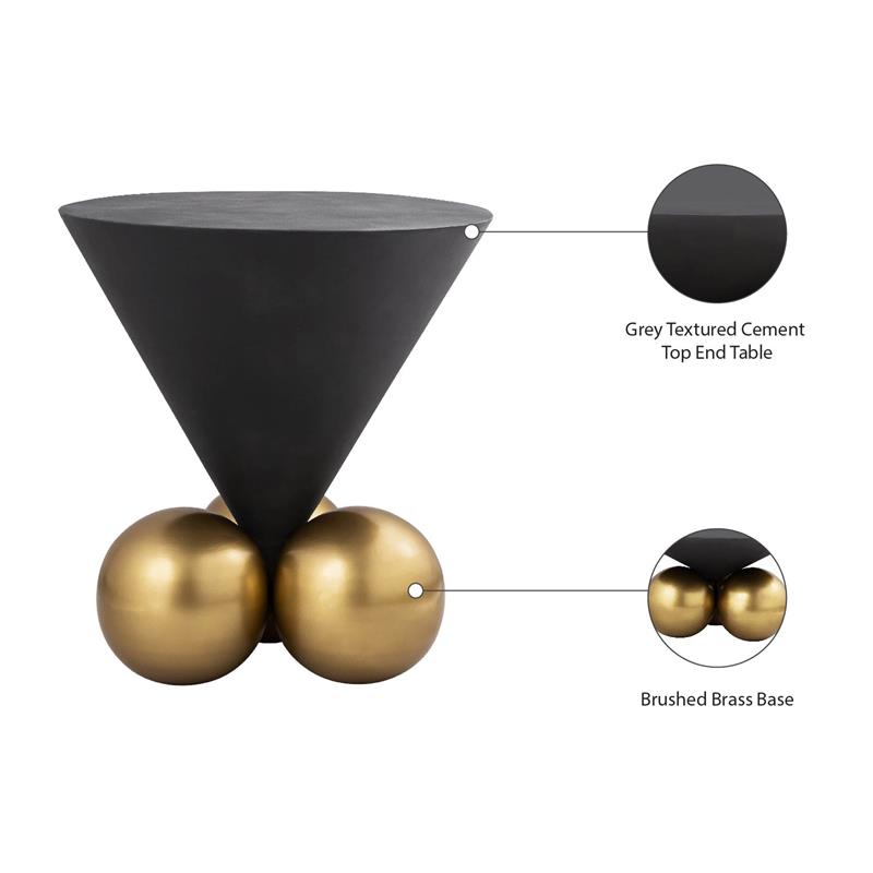 Pemberly Row Modern / Contemporary Cement Textured Top End Table