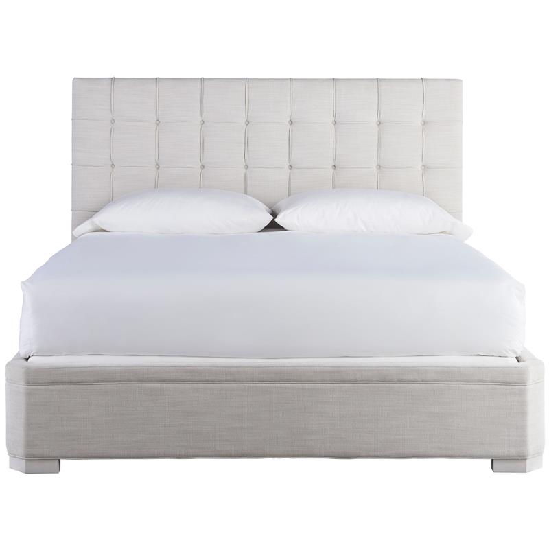 Pemberly Row Modern / Contemporary Uptown Fabric Bed King in Gray